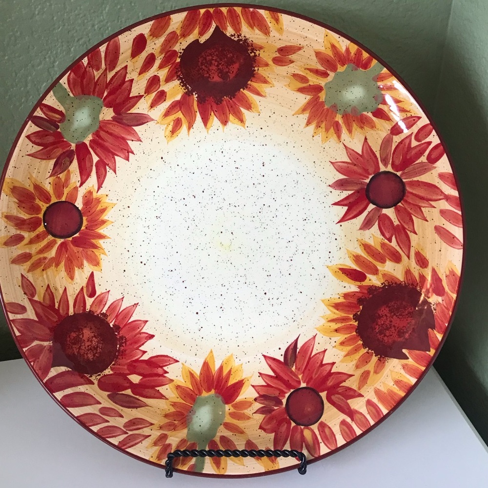 Pfaltzgraff Evening Sun 12" Dinner Plate Red orange